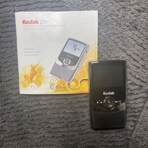 Kodak Zi6 HD Pocket Video Camera Digital Camcorder Black Tested